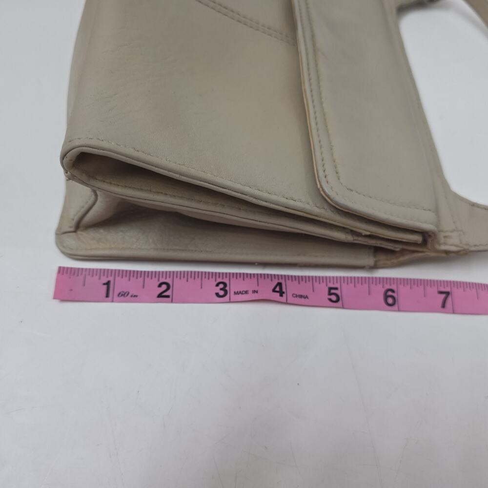 Fossil Tan Leather Crossbody Organizer Bag Neutral Minimalist Everyday Purse - Picture 9 of 13